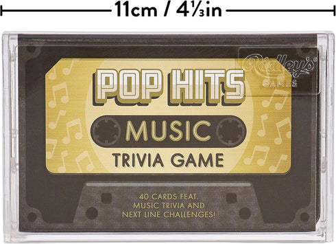 Ridley s Pop Music Trivia Card Game - Fun Family Quiz for Adults & Kids, 2+ Players, 40 Unique Questions