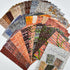 HOMICO 60 Sheets Self-Adhesive Dollhouse Wallpaper Flooring Aesthetic Stickers for Dollhouse Accessories Scrapbooking