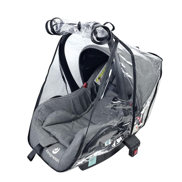 LLUFO Baby Car Seat Rain Cover Universal Weather Shield Waterproof,Easy Access Zipper,Side Ventilation,EVA