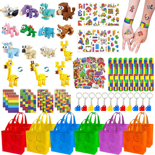 LINAYE 12 Packs Building Blocks Party Favors - 122 Pcs Birthday Party