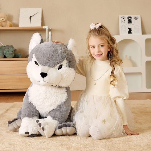 Toy,23" (23 inches, EARTHSOUND Giant Wolf Stuffed Animal Plush Large Jumbo Cute Soft Toys,Big Size Huge Fluffy Plushy