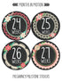 Pregnancy Weekly Belly Growth Stickers - Large Set of 36, Maternity Keepsake Photo Prop