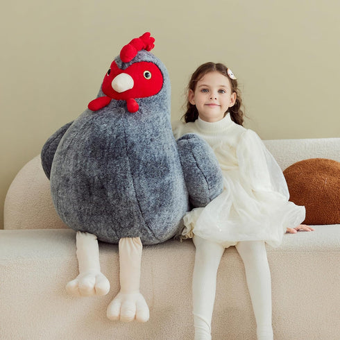IKASA Giant Chicken Stuffed Animal Plush Toy, 25.5" Jumbo Soft Toy, Cute Huge Size Fluffy Plushie, Gifts for Kids