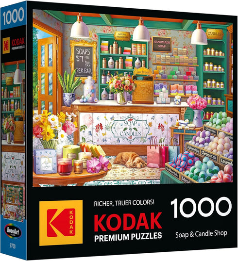 1000 Cozy 26.625 19.25 Inches RoseArt - Kodak Premium - Piece Jigsaw Puzzle for Adults Soap & Candle Shop Boutique