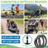 EcoEarth Inner Tube Tire Replacements, Two 16” x 1.75/2.125 & One 12.5” x 1.75/2.25 for Jogging Stroller, Compatible