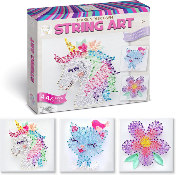 Hapinest String Art Craft Kit for Kids Ages 10-12 and Up, 3D
