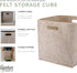 Parker Baby Felt Foldable Storage Cube Bin, 11 Inch Nursery Cubby Storage Bin for Closet Organizers and Toy Storage -