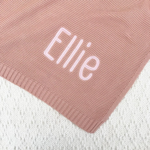 100% Hickory Hollow Designs Personalized Baby Blanket with Name, Baby Girl Gifts, Custom Baby Blanket, Cotton, Baby