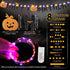 Halloween Happy Birthday Banner with Pumpkin Decorations, 8 Modes LED String Lights for 1st Kids Birthday Supplies