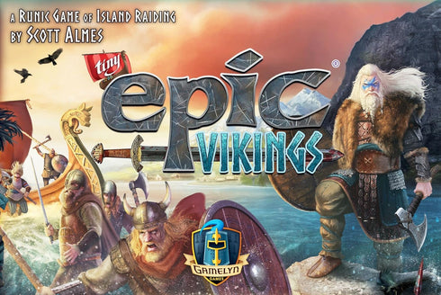 Gamelyn Game Tiny Epic Vikings, Fast Playing Strategy War Board Game for 1-4 Players, Wooden Components