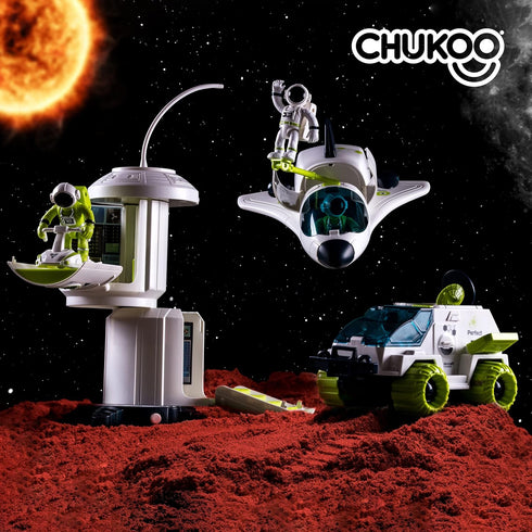 Space Toys for Kids 3-8 - Space Shuttle with Rocket Ship, 4 Astronauts, Space Station, Rover, Outer Space Playset