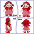 Hopearl Talking Singing Doll, Repeats What You Say, Electric Interactive Toy, Plush Buddy Gifts for Toddlers, Red, 8''