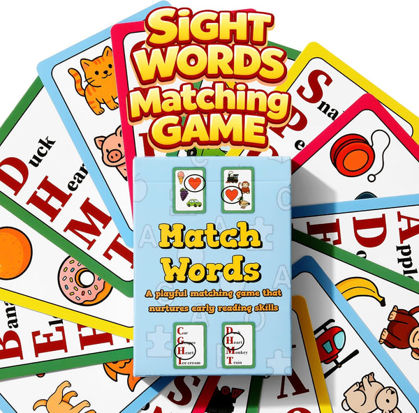 Sight Words Matching Game - Montessori-Inspired Early Letters & Reading for Ages