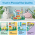 Set 8 3 PTQ14 PicassoTiles Metro City Hospital Magnetic Tile Building with Vehicles and Figures Educational Magnet