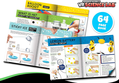 Professor Maxwell's VR Science Lab - Virtual Reality Kids Science Kit, Interactive STEM Learning Activity Set with