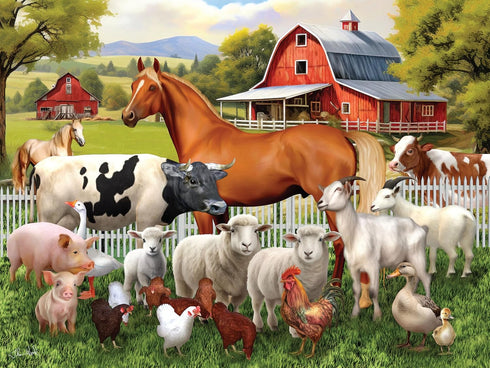 Ceaco - Tom Wood - Farm Animal Friends - 300 Oversized Piece