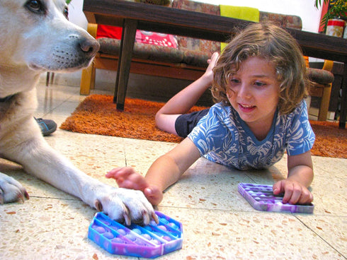 Push Pop Fidget Toy Pack: 3-Pack 100% Food-Grade Silicone Bubble Pop Sensory Toy for Stress Relief
