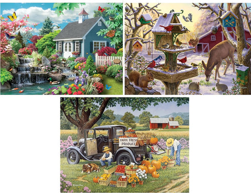 Bits and Pieces Value Set of Three 50 Piece Jigsaw Puzzles for