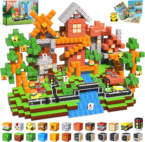 Magneverse 150 PCS Magnetic Blocks - Building Block for Kids Ages 4-8,