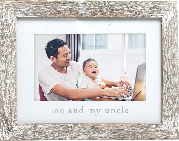 Pearhead Me and My Uncle Rustic Family Picture Frame for Niece or Nephew