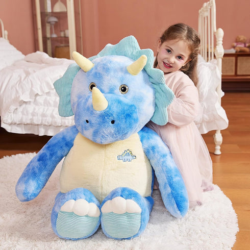 Toy,30" IKASA Giant Triceratops Stuffed Animal Plush Large Dinosaur Big Jumbo Soft Toys, Huge Size Cute Fluffy Plushy