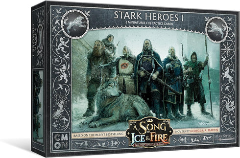 CMON A Song of Ice and Fire Tabletop Miniatures Game Stark Heroes I Set, Strategy Game for Adults, 2+ Players