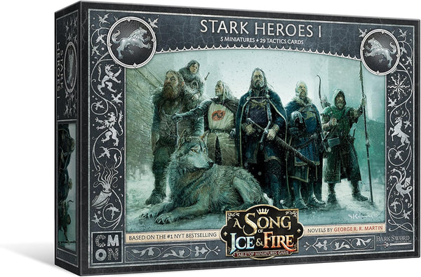 CMON A Song of Ice and Fire Tabletop Miniatures Game Stark Heroes I Set, Strategy Game for Adults, 2+ Players