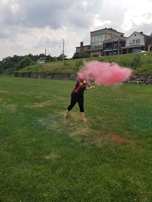 Gender Reveal Baseball for Baby Showers - 100% All Natural Holi Powder (Pink)