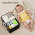Angelhood Large Paper Rope Diaper Caddy, Baby Essentials Organizer, Portable Baby Shower Baskets Gift Bin, Car Storage