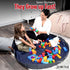 The Panda Collab Toy Storage Basket and Playmat - Large Toy Blanket Storage Mat with Zippers - Slide Away Canvas Bag