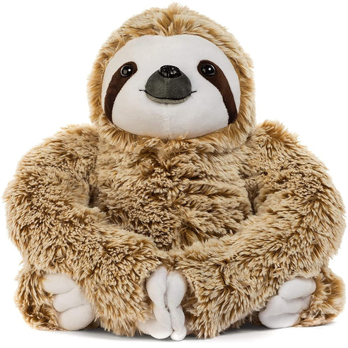 Realistic Sloth Stuffed Plush Toy, Cuddly Brown Three Toed Sloth, Cute Gift for Girlfriend Birthday