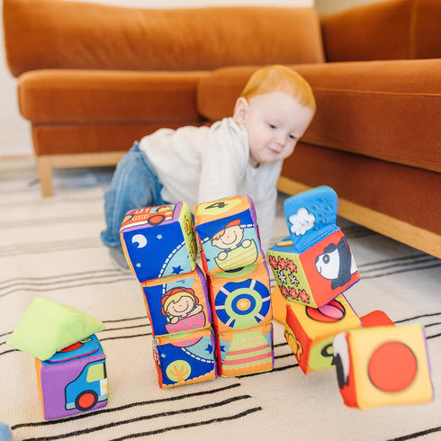 Melissa & Doug K's Kids Match and Build Soft Blocks Set for Toddlers