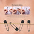 Lxnoap 10-Pack Stainless Steel Baby Safety Pins (Black)