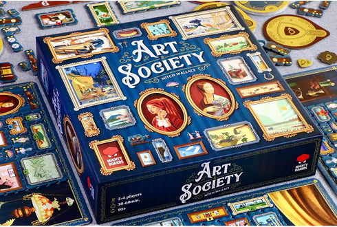 Mighty Boards 10+, 2-4 30-60 : Art Society - Collection Board Game, Bid At Auctions, Collect & Display Your Art, Ages