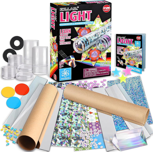 Twins Kaleidoscope Kit for Kids, FunKidz DIY Kaleidoscope Making Craft Kit with