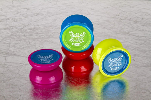 Duncan Toys Butterfly XT Yo-Yo with String, Ball Bearing Axle and Plastic Body, String Trick Yo-Yo, Purple with Blue Cap
