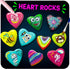 THE SCHOLAR ANT 4-12 Set Hearts Rock Painting Kit for Kids Girls - Glow in Dark Art Supplies Ages - Complete STEM Craft