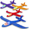 CUKU 4 Pack LED Light Airplane Toys - 17.5" Large Throwing Foam Plane, Outdoor Flying Toys for Kids
