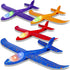 CUKU 4 Pack LED Light Airplane Toys - 17.5" Large Throwing Foam Plane, Outdoor Flying Toys for Kids