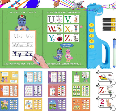 2 4 Curious Learn ABC Learning for Toddlers | Learning Resources | English & Spanish Sound Book | Preschool Learning