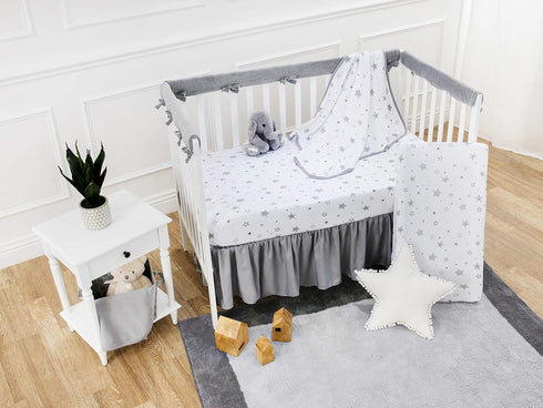 TL Care 100% Cotton Knit Fitted Contoured Changing Table Pad Cover - Compatible with Mika Micky Bassinet, Super Stars