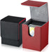Weewooday 2 Boxes Leather Deck Card Boxes - Large Size for 100+ Sleeved Cards Compatible with MTG TCG