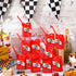 12 Pack Set 17 oz Mifoci Race Car Fuel Can Cups Fuel Can Drinking Cups with Straw Racing Theme Birthday Party Favor
