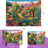 DAGIRT 500 500 20.5 15 Piece Jigsaw Puzzles for Adults, Colorful Desert Piece Puzzle, Vibrant Landscape with Cacti, Fox