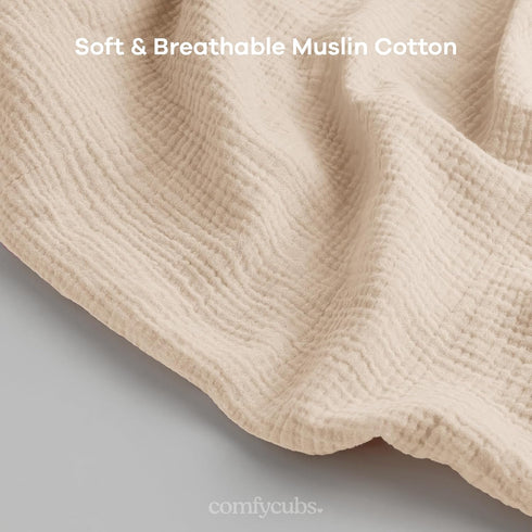 Pack 2 Muslin Nursing Cover of and Rope Diaper Caddy Organizer Bundled by Comfy Cubs