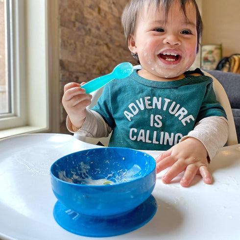 ChooMee Silicone Suction Bowls | Extra Strong Suction Firm Bowl | Ideal for Infant Toddler Baby Led Feeding 2 CT