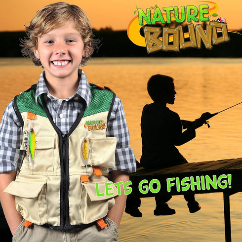 Nature Bound Cargo Vest for Kids - Zipper, 4 Pockets, Durable Stitching