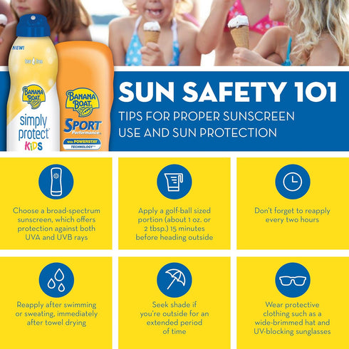 50+, 25% 6oz. Banana Boat Simply Protect Mineral-Based Sunscreen Lotion for Kids, SPF Tear Free, Fewer Ingredients