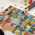 Vintage World Travel Puzzles for Adults 1000 Piece, Colosseum Eiffel Tower Landscape Poster Puzzle