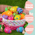 3.15Inch Favor-18 JOYIN Printed Plastic Eggs Colorful, Fillable Empty Eggs Bulks for Easter Hunt Event, Party pcs